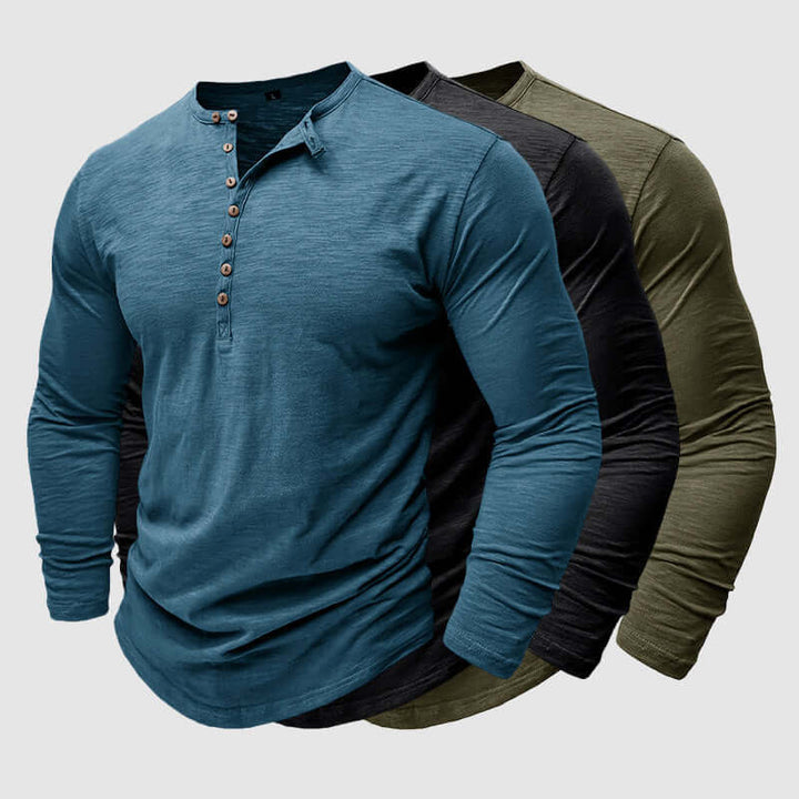 Men's Long Sleeve Bamboo Cotton Shirt - Eco-Friendly & Breathable