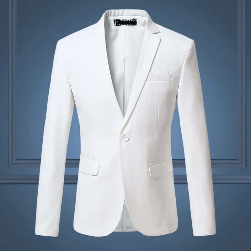 Men's Classic Formal Plain Blazer: Versatile Tailored Fit