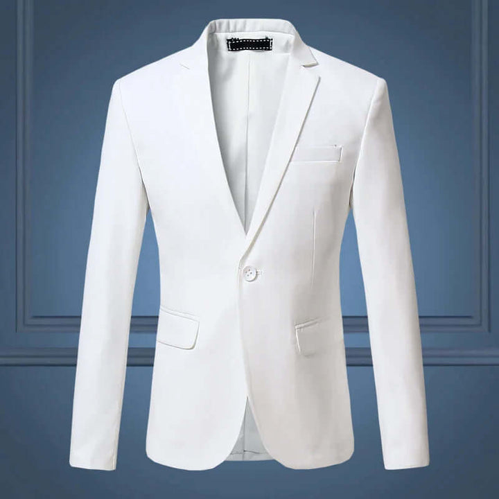 Men's Classic Formal Plain Blazer: Versatile Tailored Fit