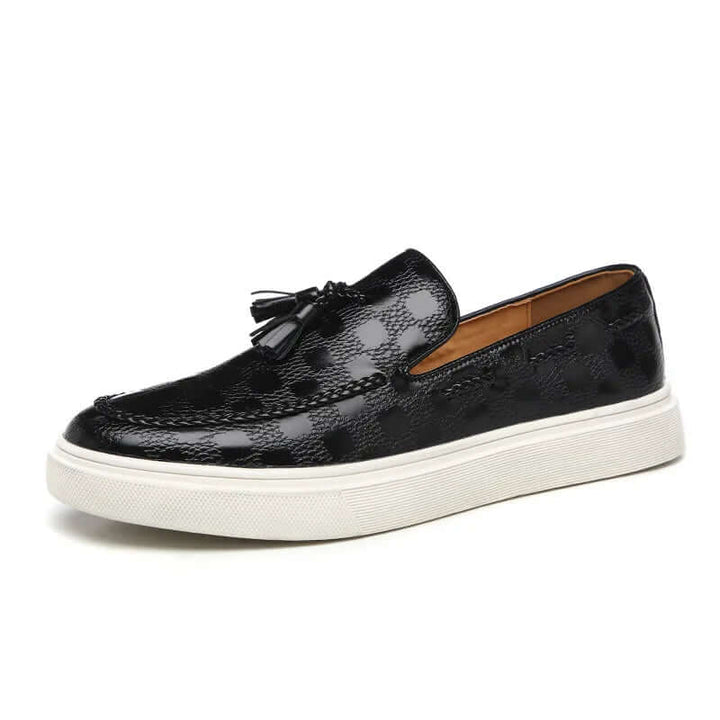 Men's Leather Slip-On Loafers: Tasseled, Textured, Chunky Sole