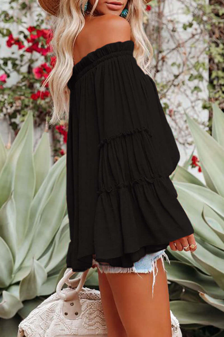 Women's Off-Shoulder Folded Top: Elegant &amp; Versatile