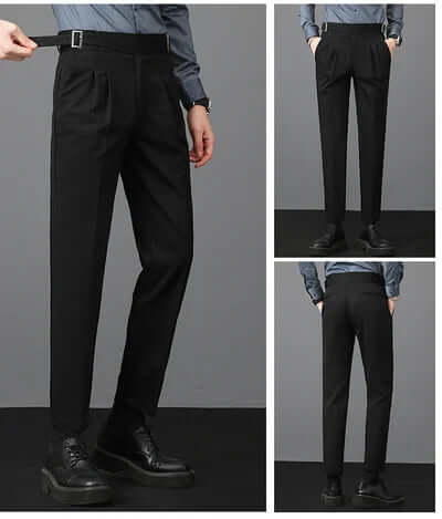 Men's Slim Fit Ankle-Length Formal Trousers