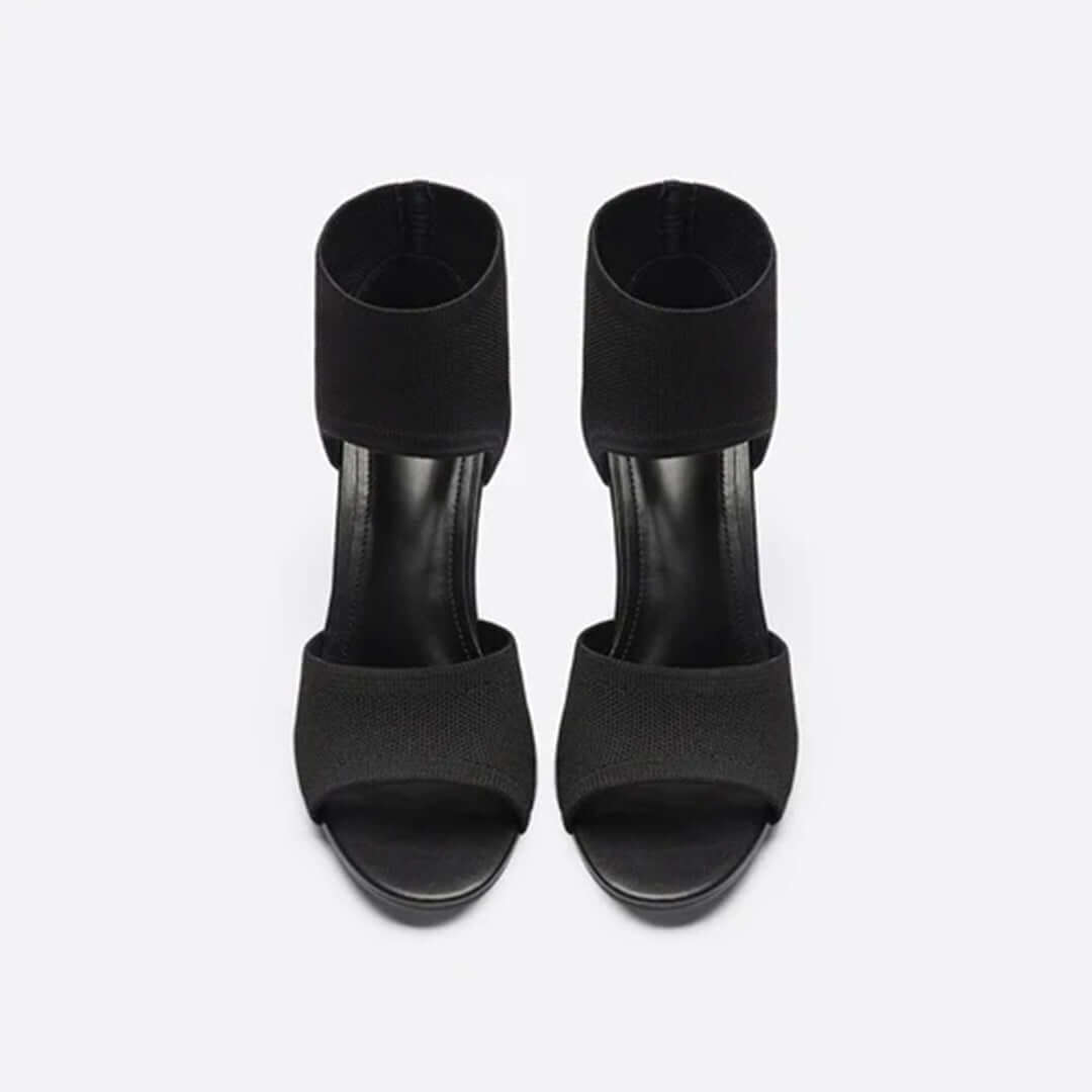 Women's Open-Toe Stiletto Sandals with Ankle Cuff