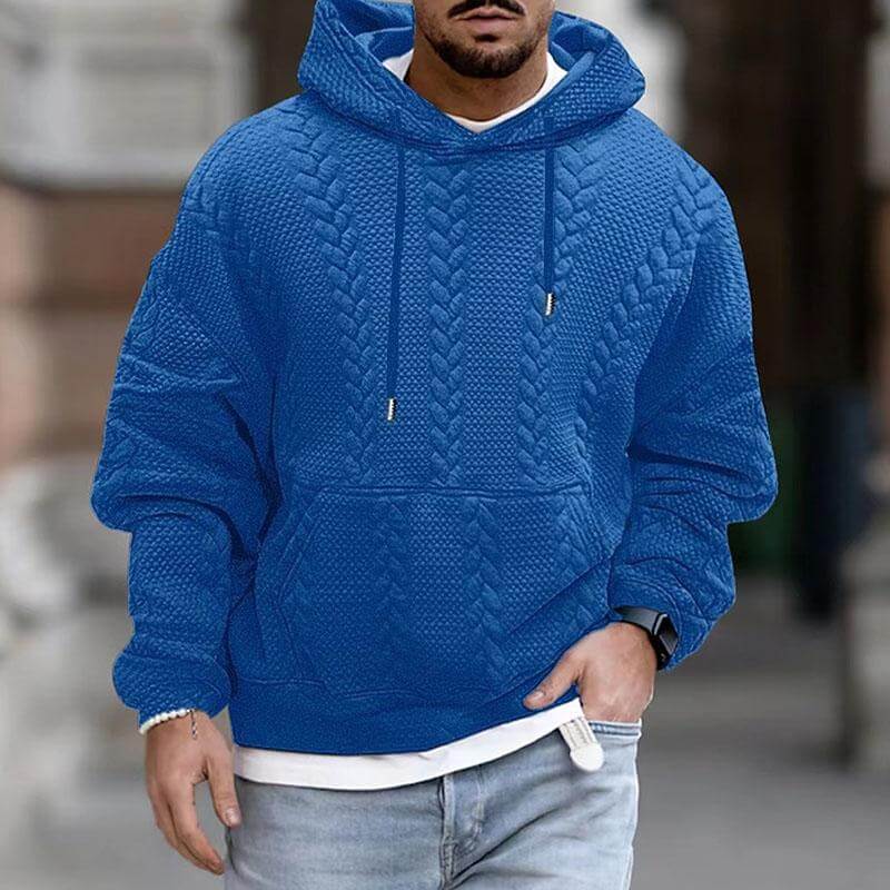 Men's Casual Long-Sleeve Knitted Hoodie