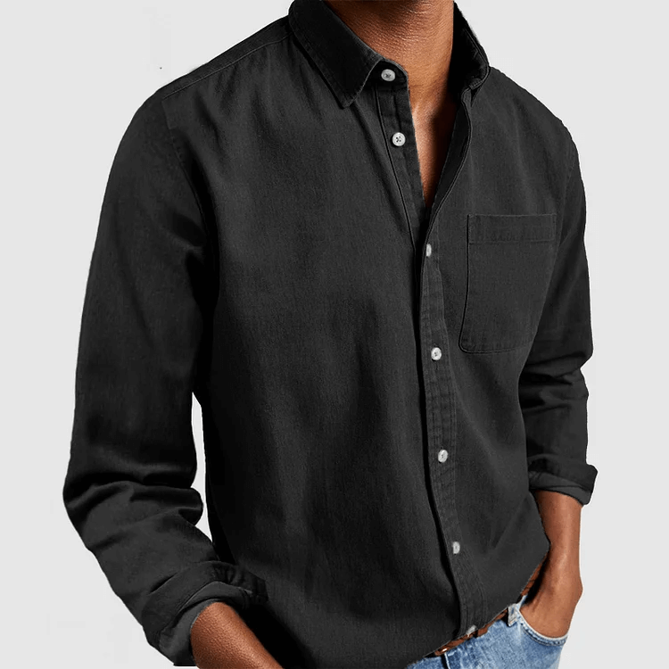 Men's Casual Cotton Shirt: Relaxed Fit, Breathable