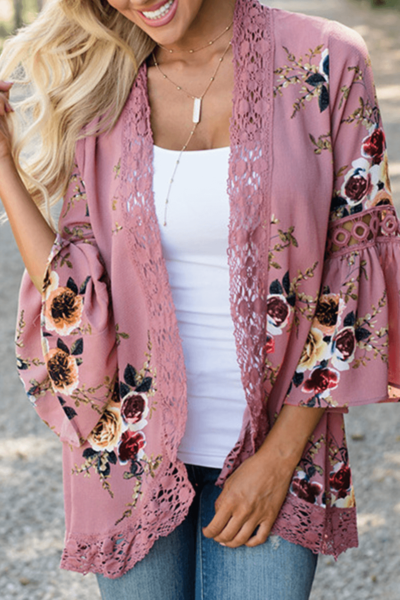 Women's Casual Patchwork Print Top