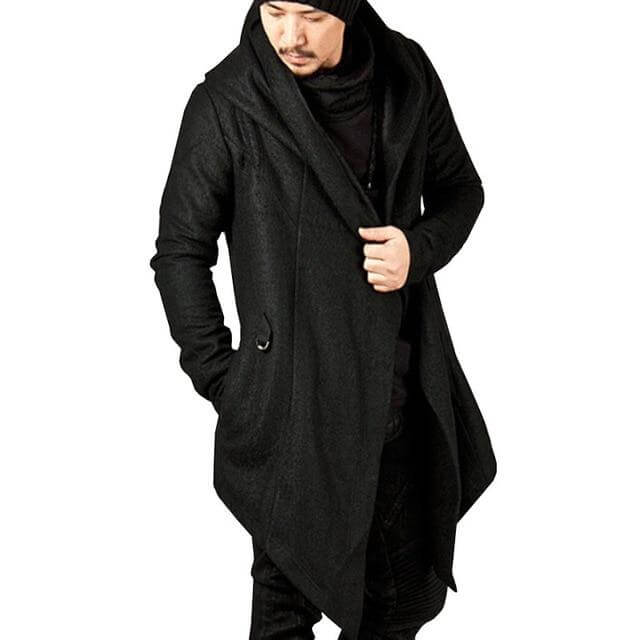 Men's Hooded Jacket with Irregular Hem: Stylish & Comfortable Outerwear