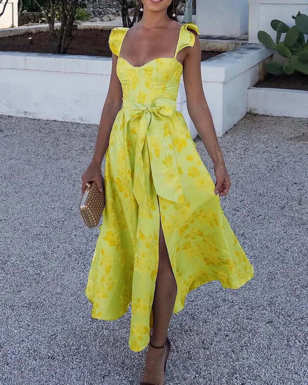 Printed Butterfly Sleeve Dress: Versatile & Stylish