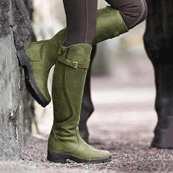 Waterproof Leather Winter Riding Boots