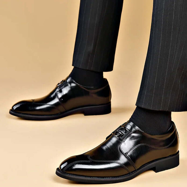 Men's Polished Leather Slip-On Dress Shoes