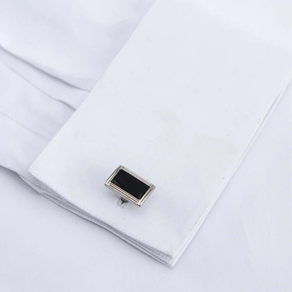 Men's Formal Dress Shirt: Classic Spread Collar & French Cuffs