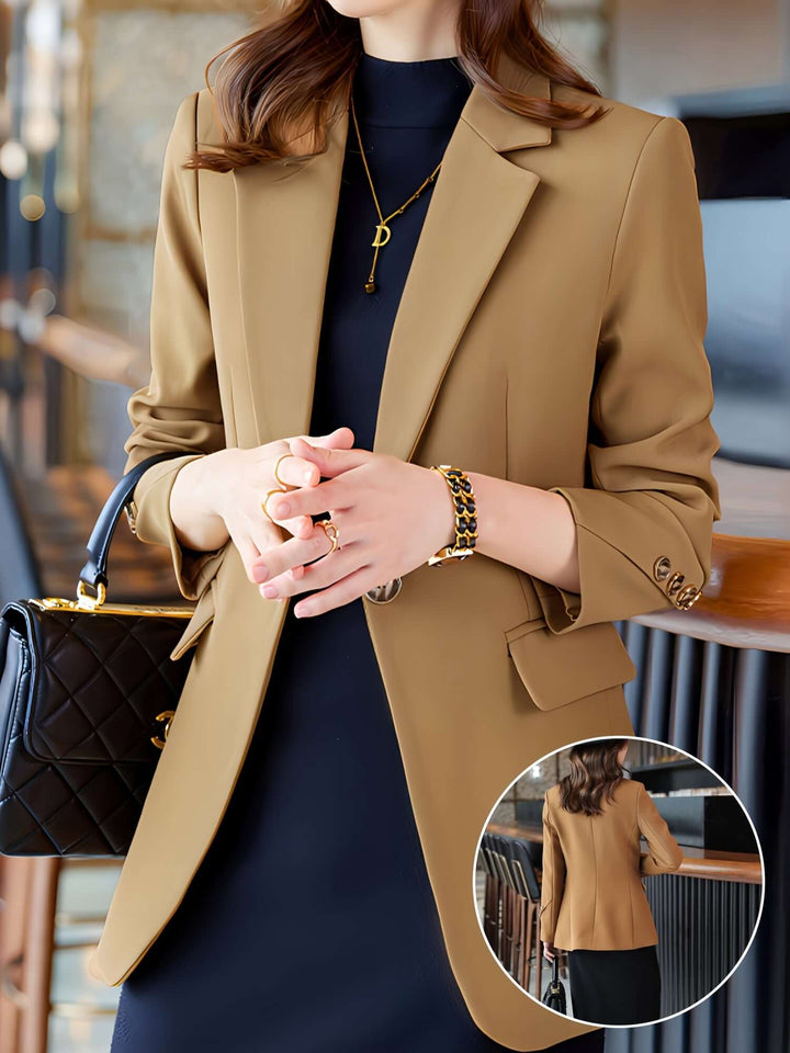 Women's Tailored Single-Breasted Blazer: Versatile & Stylish