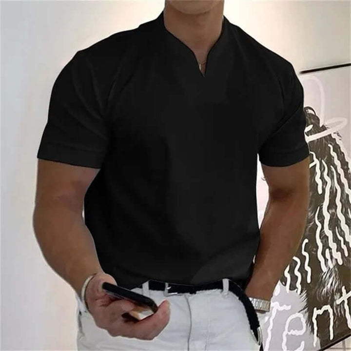 Men's Slim Fit Short Sleeve V-Neck T-Shirt