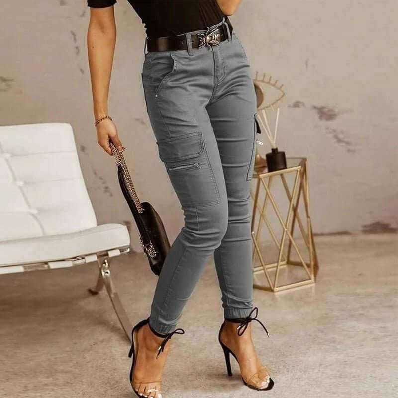 Men's Slim Fit Cargo Pants: Multiple Pockets & Durable Cotton