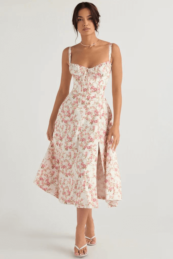Women's Midi Bustier Corset Summer Dress