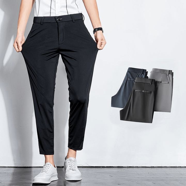 Men's Formal Long Trousers: Classic Fit Work Pants