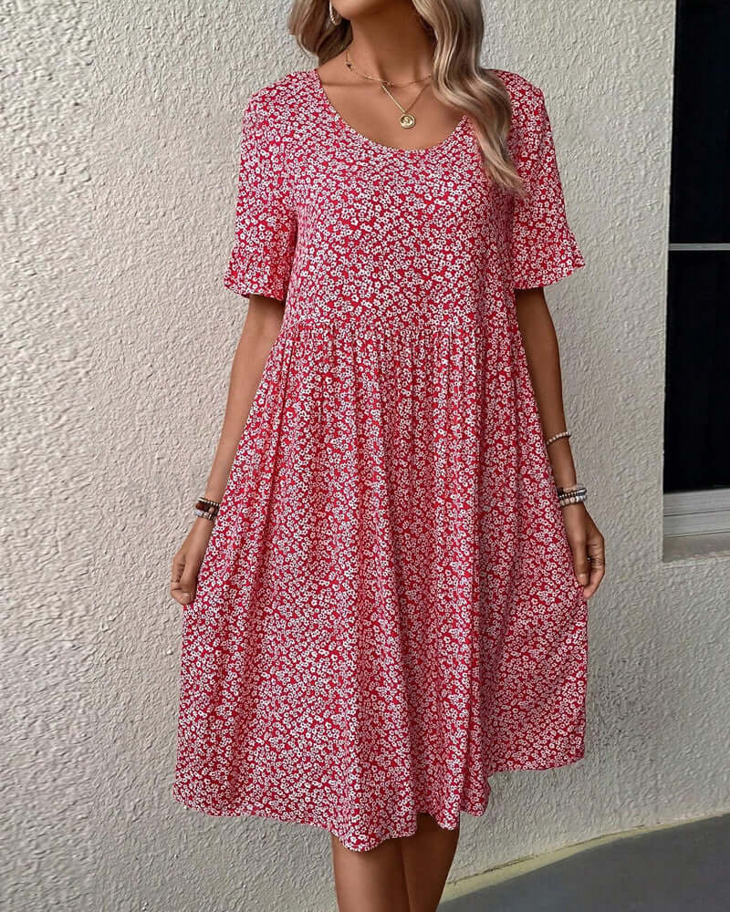 Floral Summer Dress: Lightweight & Breathable A-Line Dress