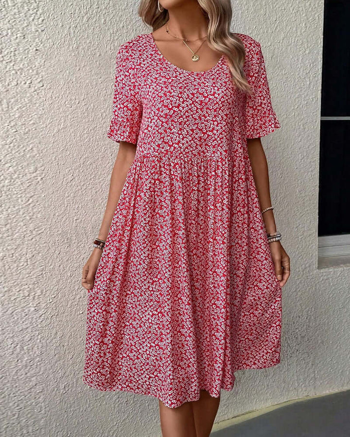 Floral Summer Dress: Lightweight & Breathable A-Line Dress
