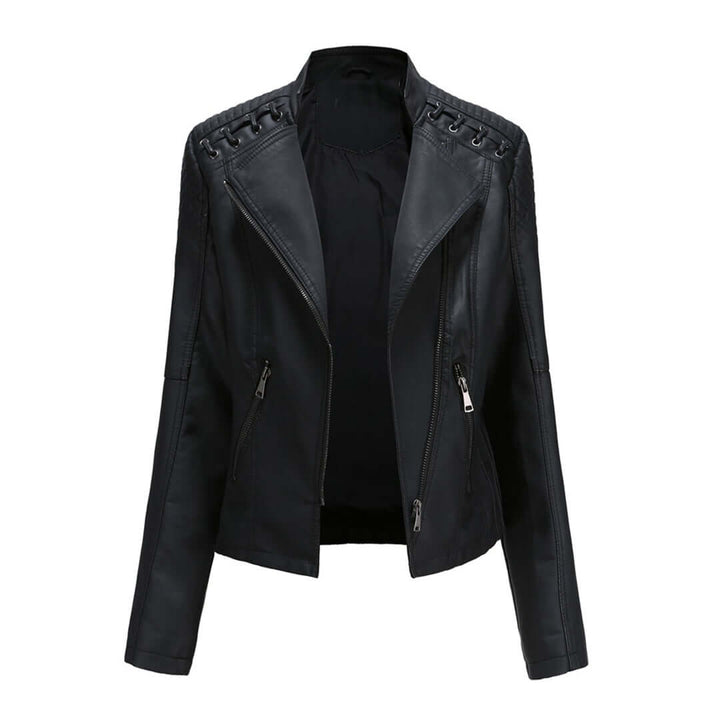 Women's PU Leather Motorcycle Jacket: Edgy Style & Comfort