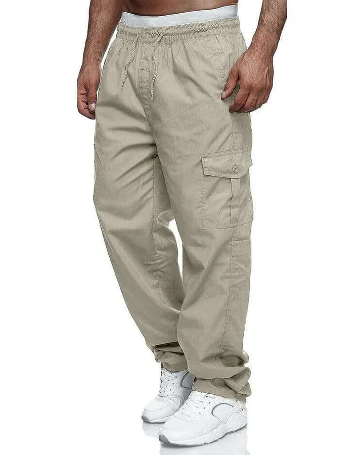Men's Relaxed-Fit Cargo Pants with Multiple Pockets