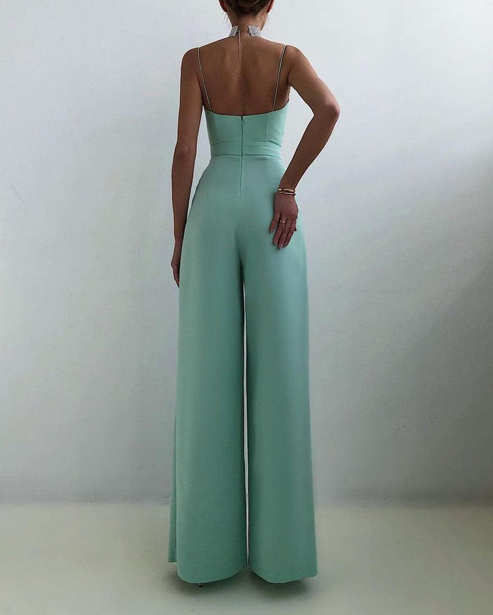 Women's High-Waist Sleeveless Jumpsuit