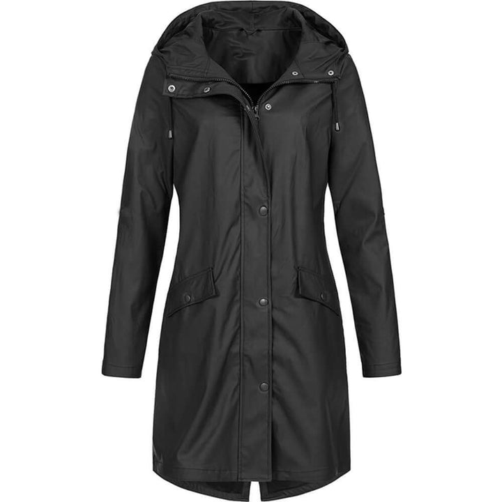 Women's Waterproof Hooded Raincoat: Stylish & Practical