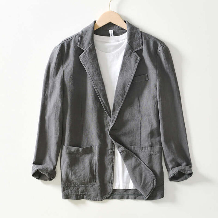 Men's Sustainable Linen Jacket: Lightweight All-Season Blazer