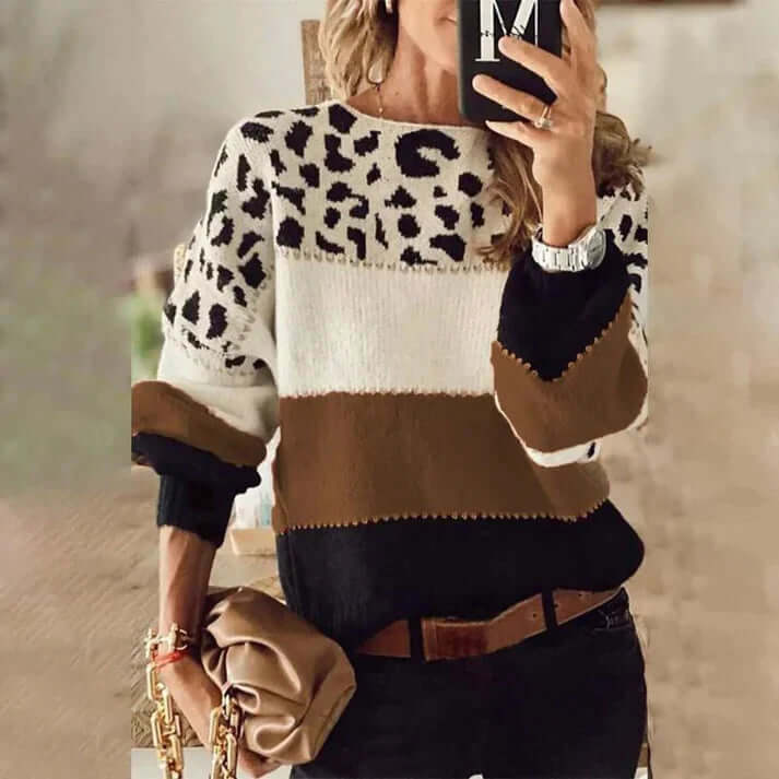 Women's Relaxed Round Neck Knit Sweater