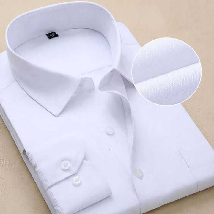 Men's Modern Long-Sleeve Shirt: Slim Fit, Breathable Cotton Blend