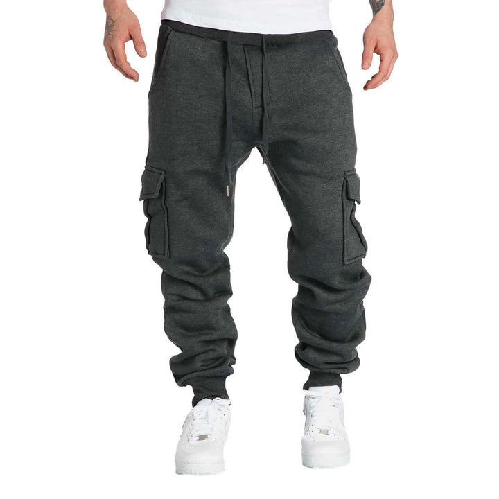Men's Casual Drawstring Waist Pants with Pockets