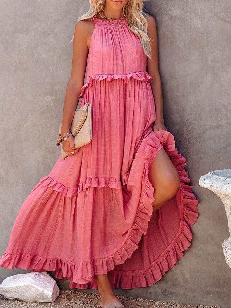 Women's Sleeveless Midi Summer Dress