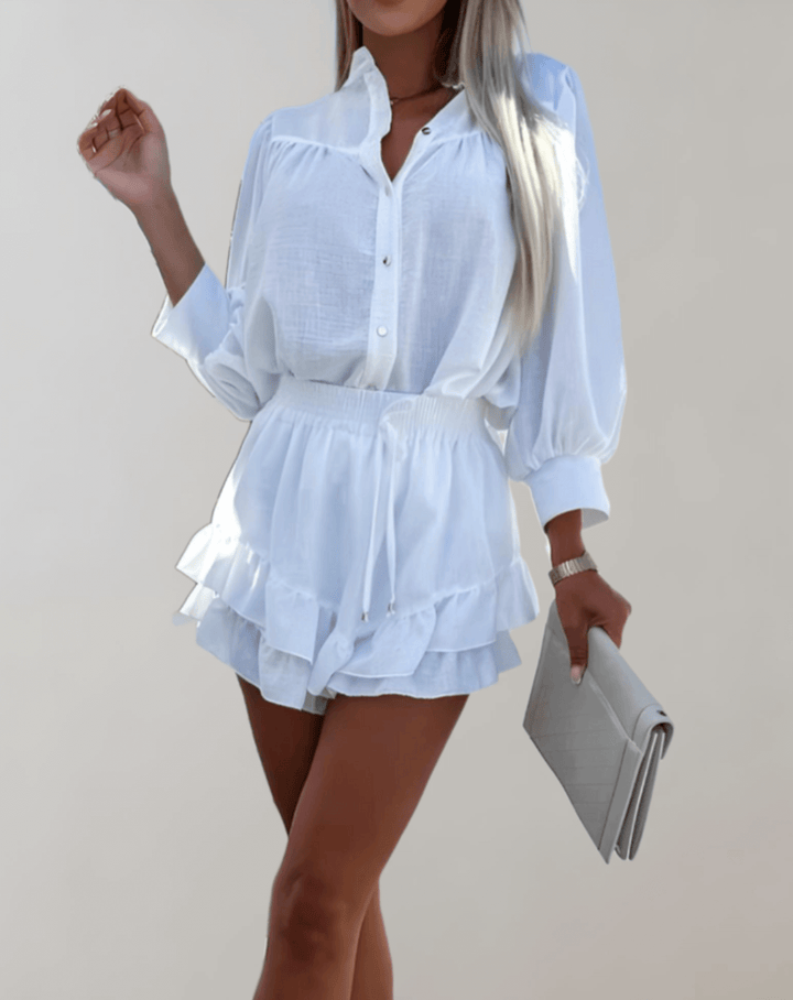 Women's Tweed Co-Ord Set: Chic Blazer & Skirt Outfit