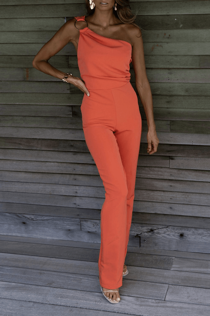 Elegant One-Shoulder Women's Jumpsuit