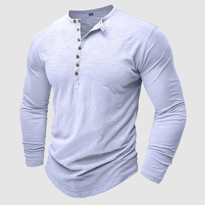 Men's Long Sleeve Bamboo Cotton Shirt - Eco-Friendly & Breathable