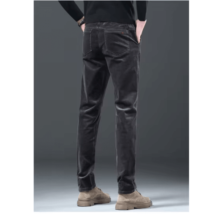 Men's Warm Fleece-Lined Corduroy Trousers