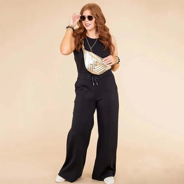 Women's Sleeveless Round Neck Jumpsuit: Summer Style