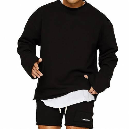 Men's Relaxed Fit Cotton Crew Neck Sweatshirt