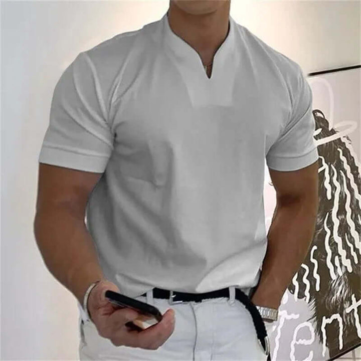 Men's Slim Fit Short Sleeve V-Neck T-Shirt