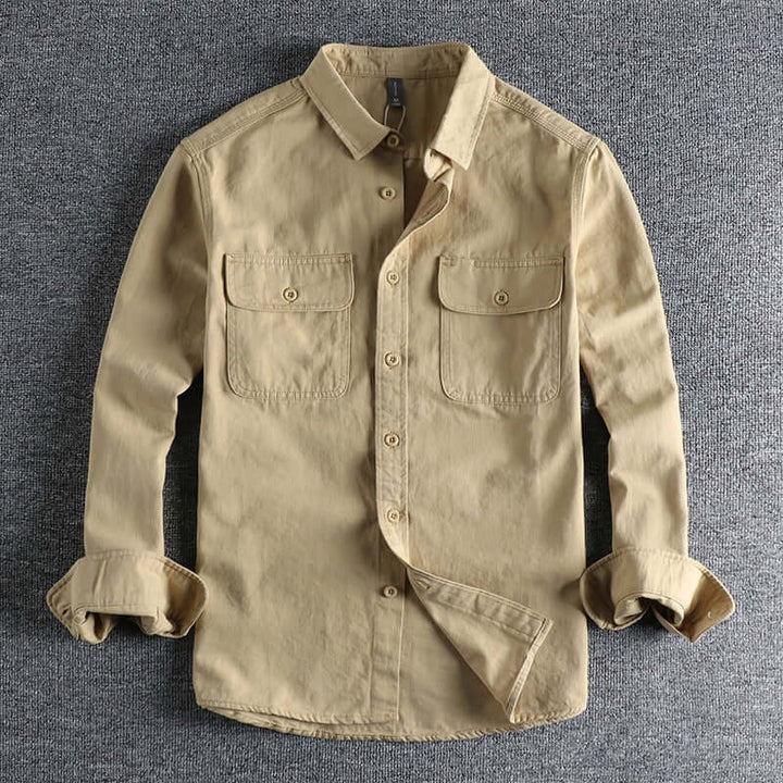 Men's Long Sleeve Solid Work Shirt