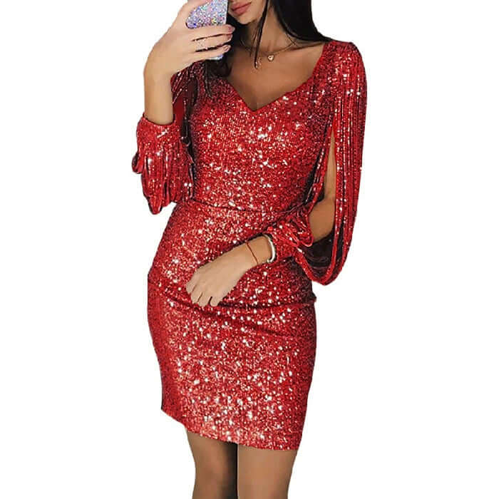 Sequin Midi Dress: Elegant Evening Gown