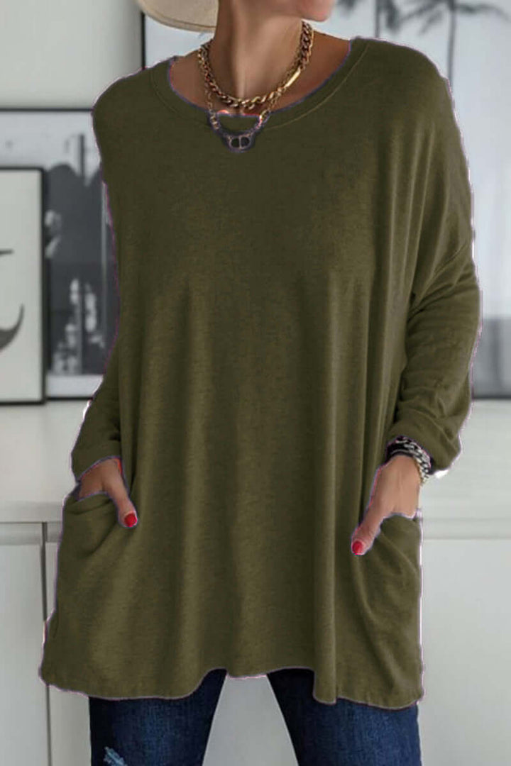 Women's Long Sleeve Crew Neck T-Shirt: Soft, Comfortable & Versatile Top