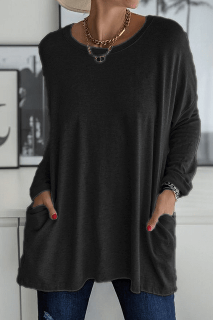 Women's Long Sleeve Crew Neck T-Shirt: Soft, Comfortable & Versatile Top