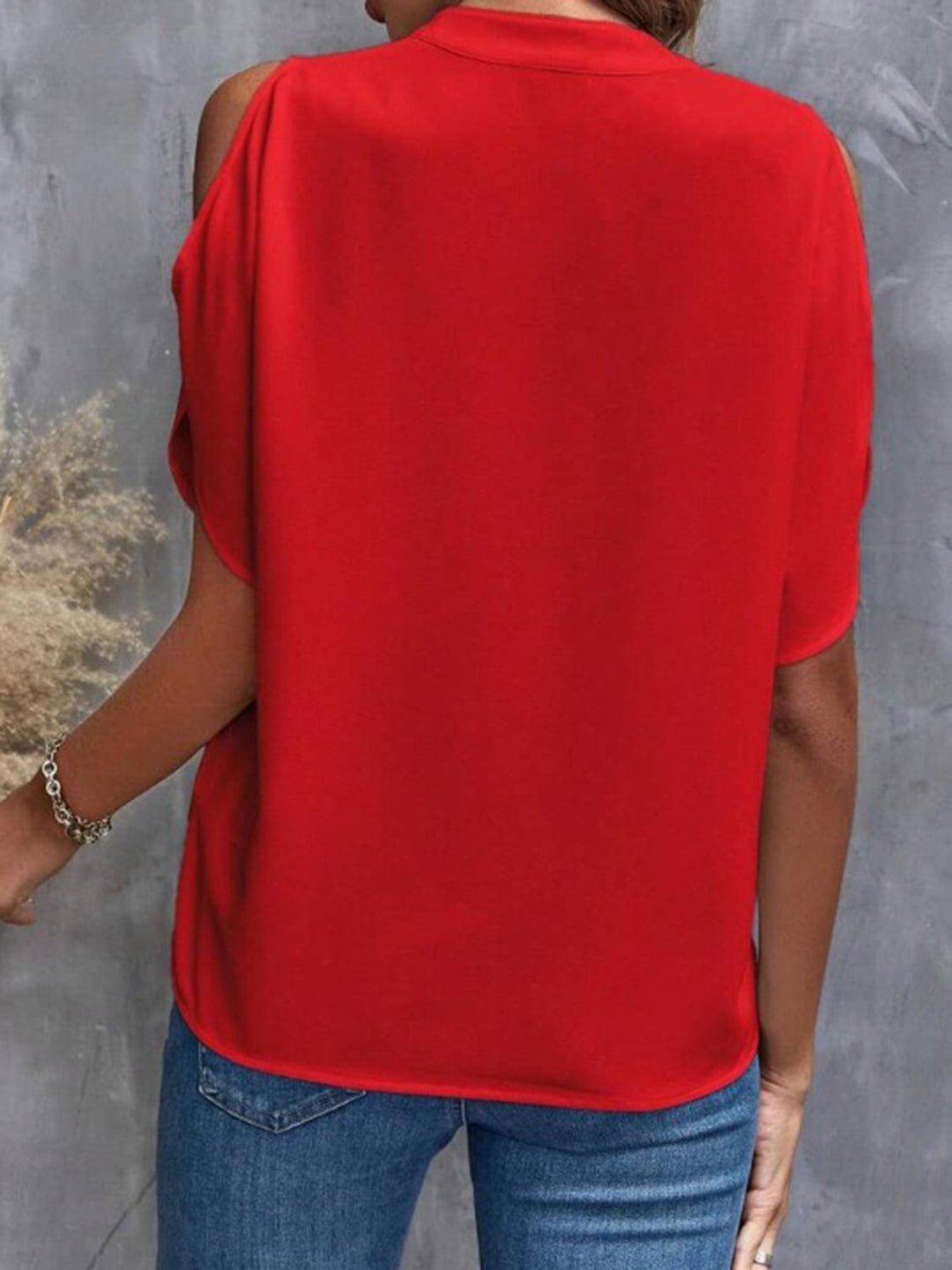 Elegant Off-Shoulder Women's Half-Sleeve Blouse