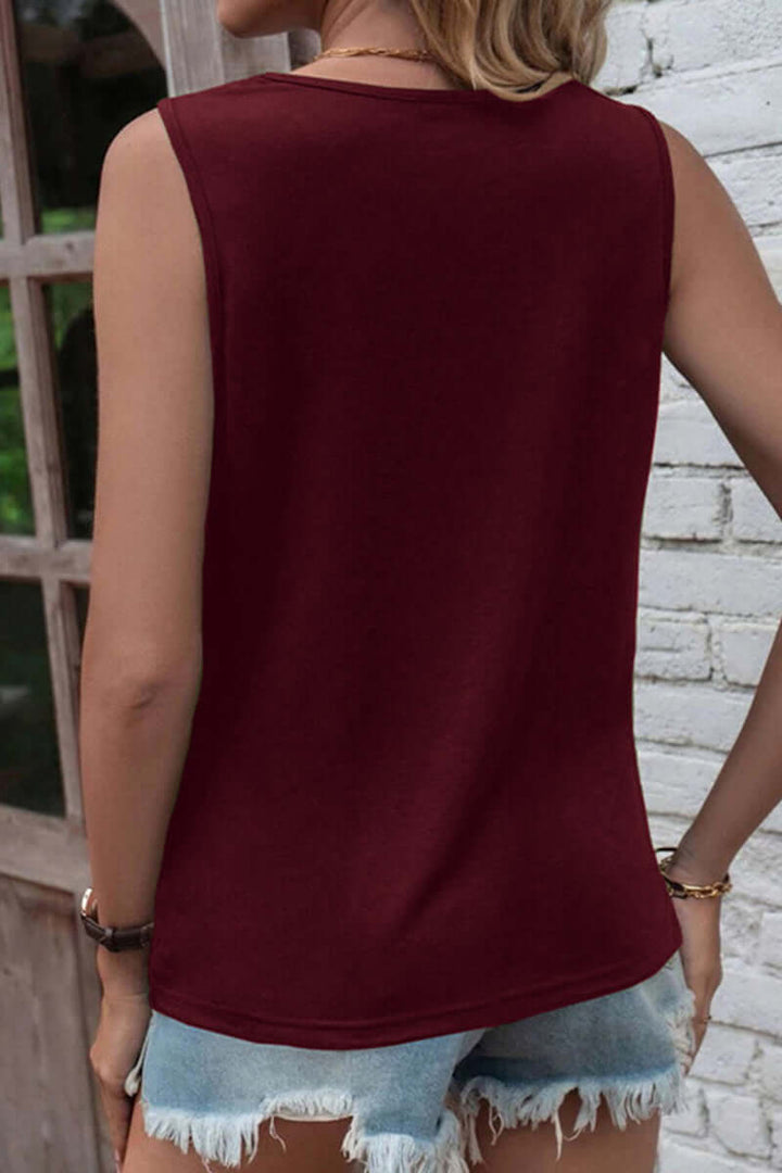 Women's Casual Ripped Round Neck Top