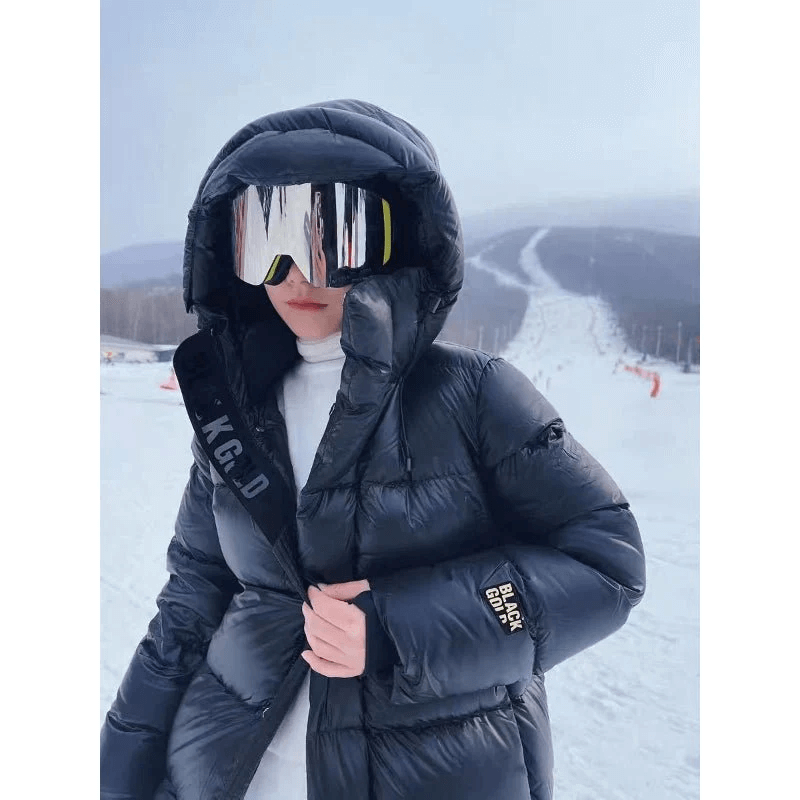 Women's Long Padded Jacket - Winter Warmth & Style