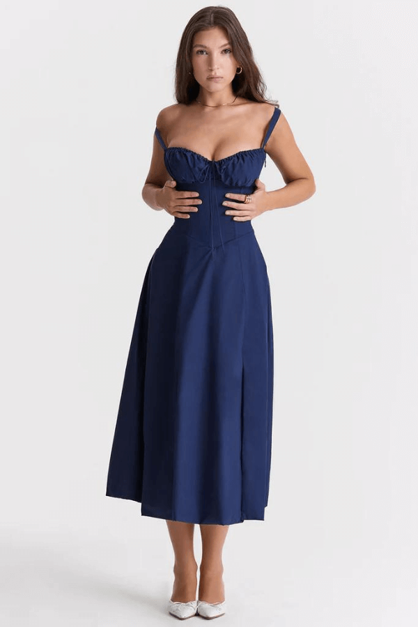 Women's Midi Bustier Corset Summer Dress