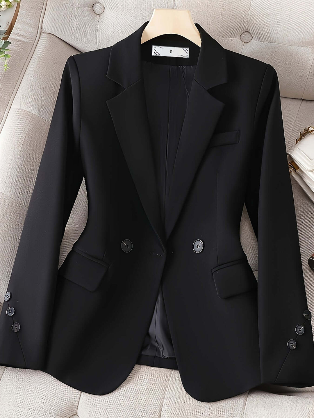 Women's Classic Tailored Single-Button Blazer