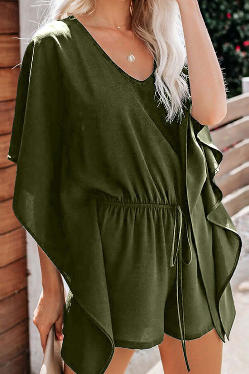 Women's Relaxed Fit V-Neck Jumpsuit