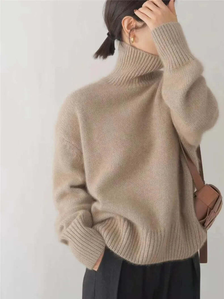 Women's High Neck Relaxed Fit Sweater