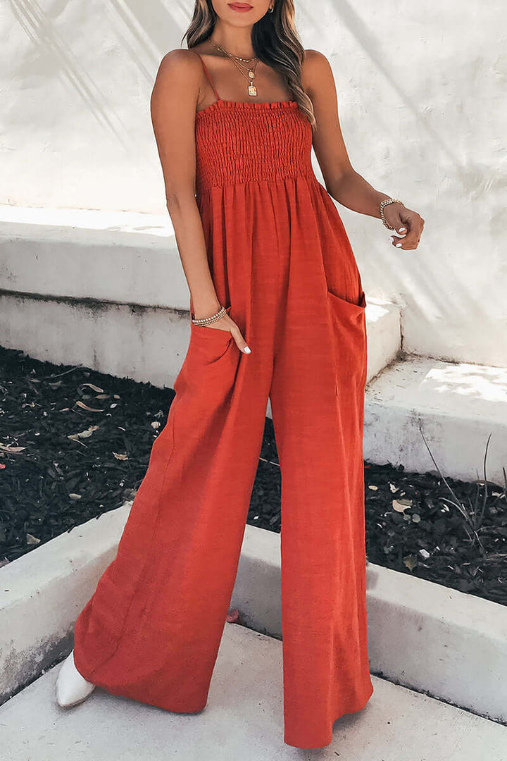 Women's Relaxed Fit Spaghetti Strap Jumpsuit